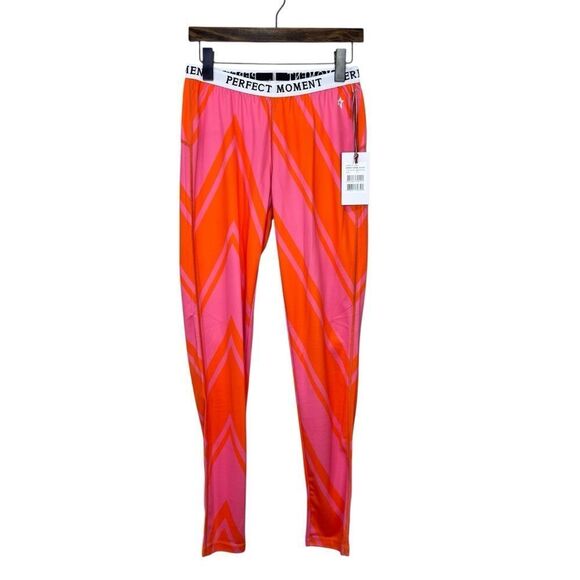 NEW Perfect Moment Thermal SET Azalea Pink and Orange Chevron Print Size Large - Picture 11 of 14